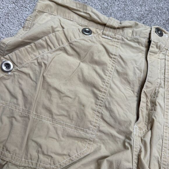 BDG Y2K Baggy Cargo Cropped Pants Womens 34 Brown Tan Cotton Utility Outdoor - Picture 2 of 16